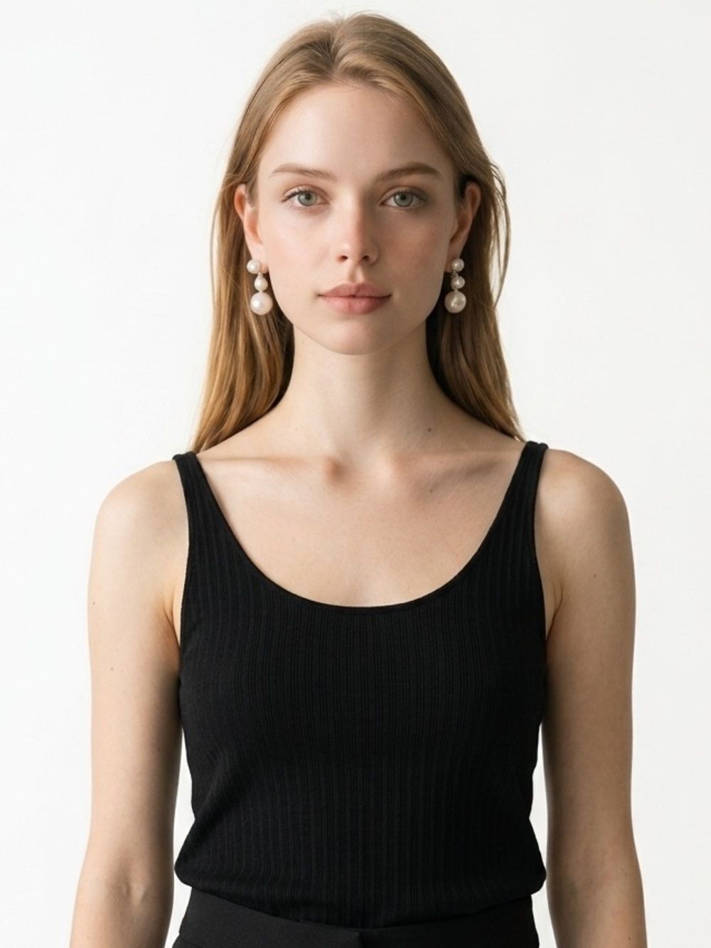FREE PEOPLE | Black Ribbed Side Cutout Tank Top Women’s Size Medium